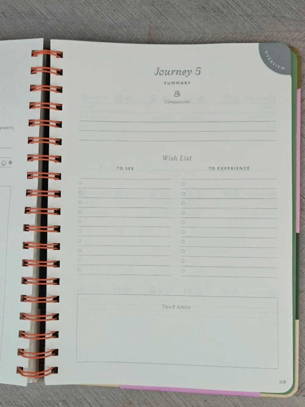 NEW Papier Travel Journal Hardcover Spiral Bound 7.1